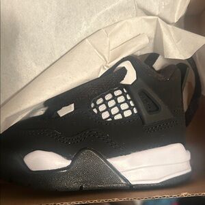 Jordan Kids Black and White Sneakers